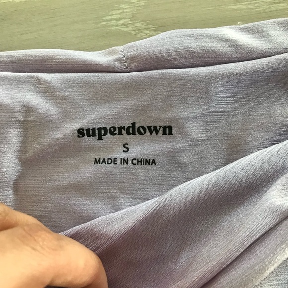 Superdown lavender Serena Heart Bikini Bottom sz small - Picture 7 of 7